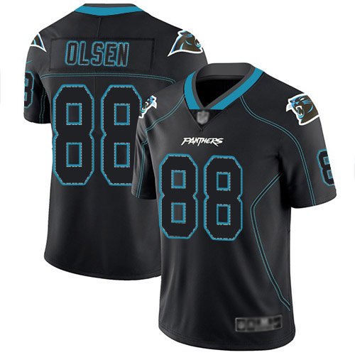 Carolina Panthers Limited Lights Out Black Men Greg Olsen Jersey NFL Football 88 Rush